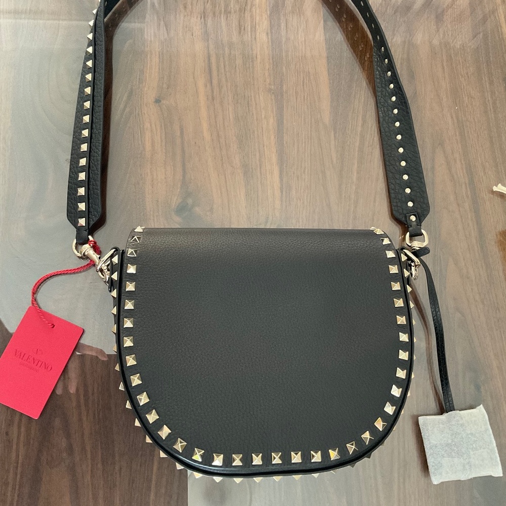 Valentino Black Saddle Bag